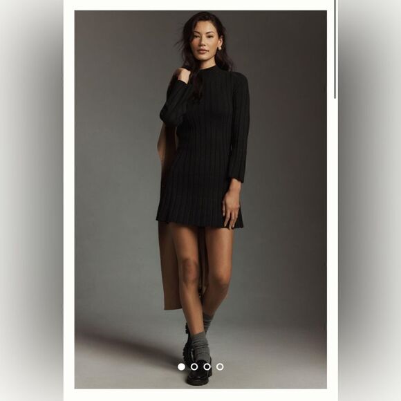 Anthropologie Long-Sleeve A-Line Sweater Mini Dress Size 1X - Picture 1 of 4
